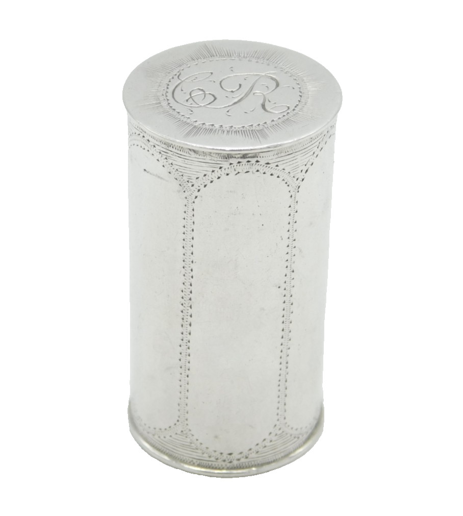 George II Sterling Silver Travelling Cartridge Nutmeg Grater Antique c1750s