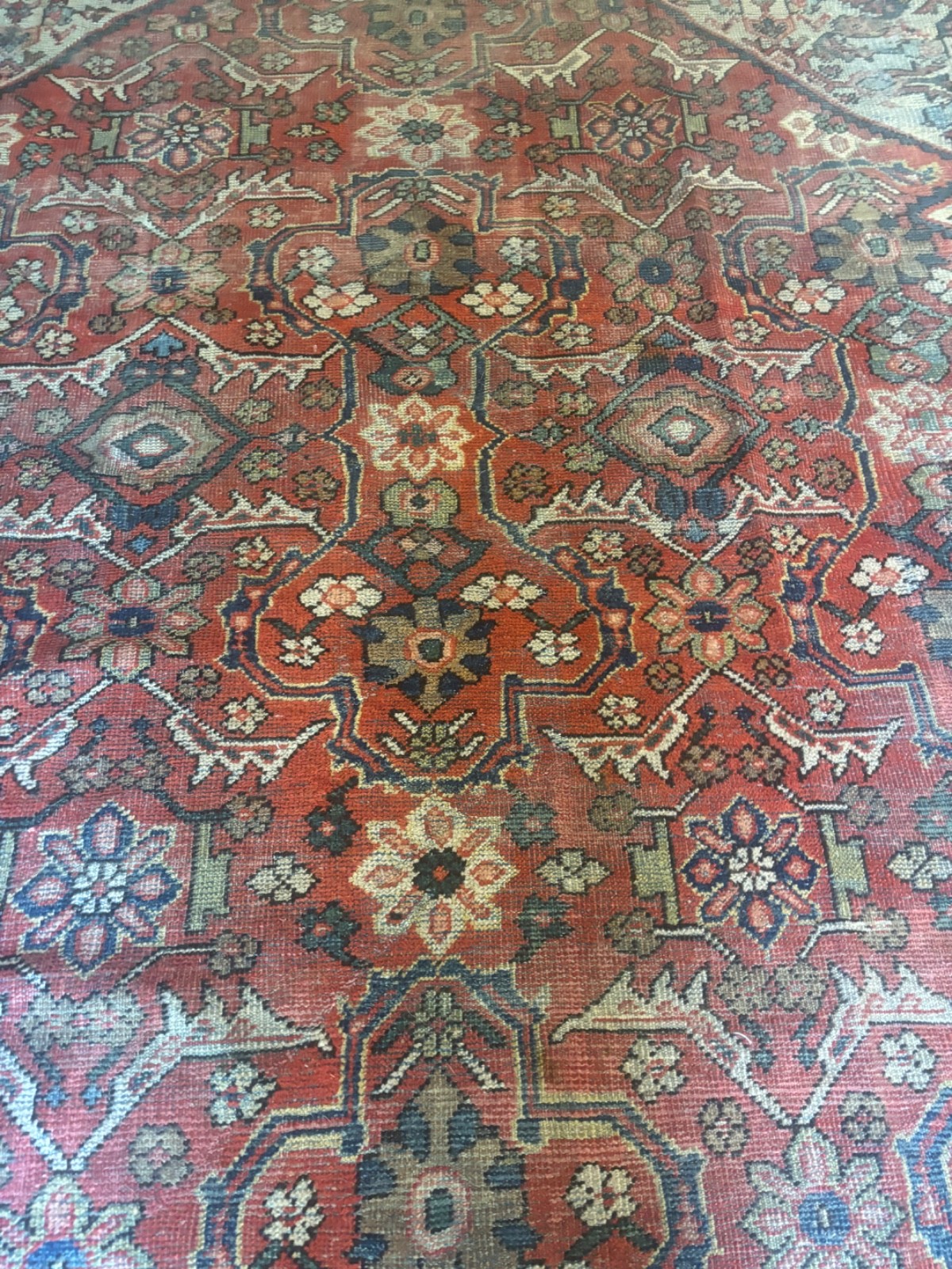 11×8. HANDMADE ANTIQUE RUG. CARPET . HAND MADE