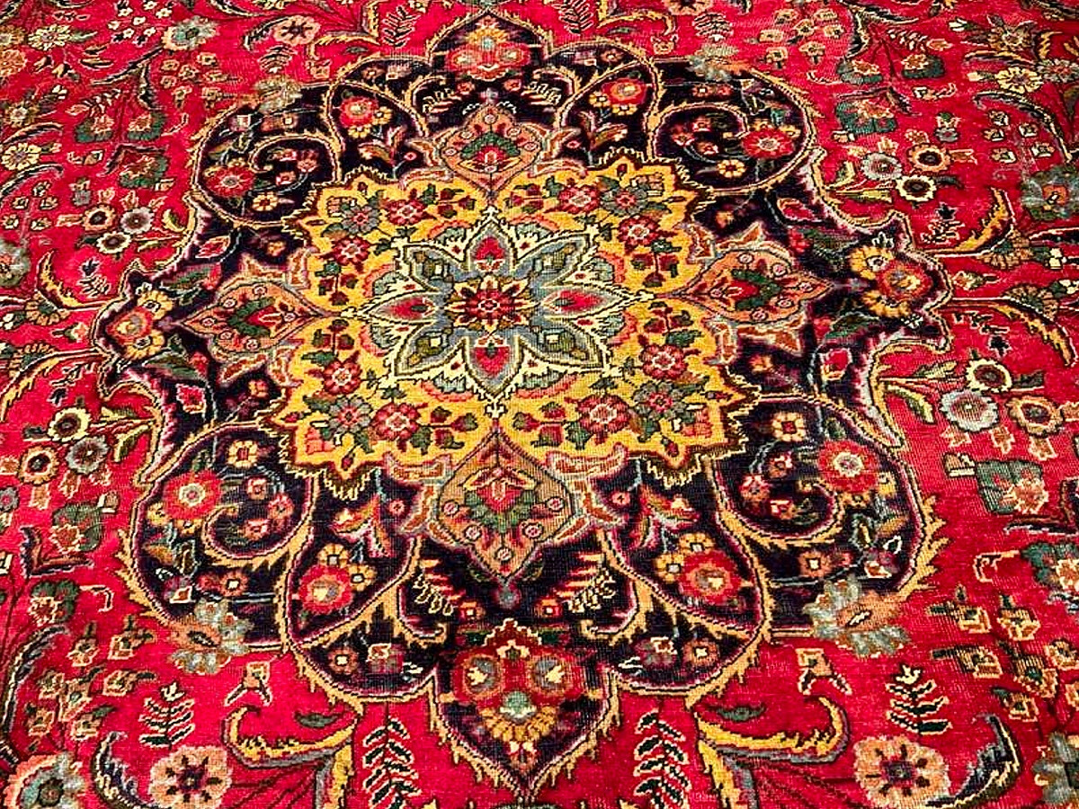 9.6 x 12.8 HAND KNOTTED _High Quality Antique 1930s Rug _FINE SOFT NATURAL WOOL