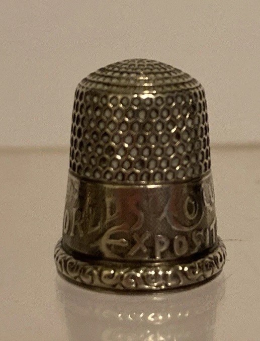 Antique Silver Thimble World Columbian Exposition 1892 World’s Fair