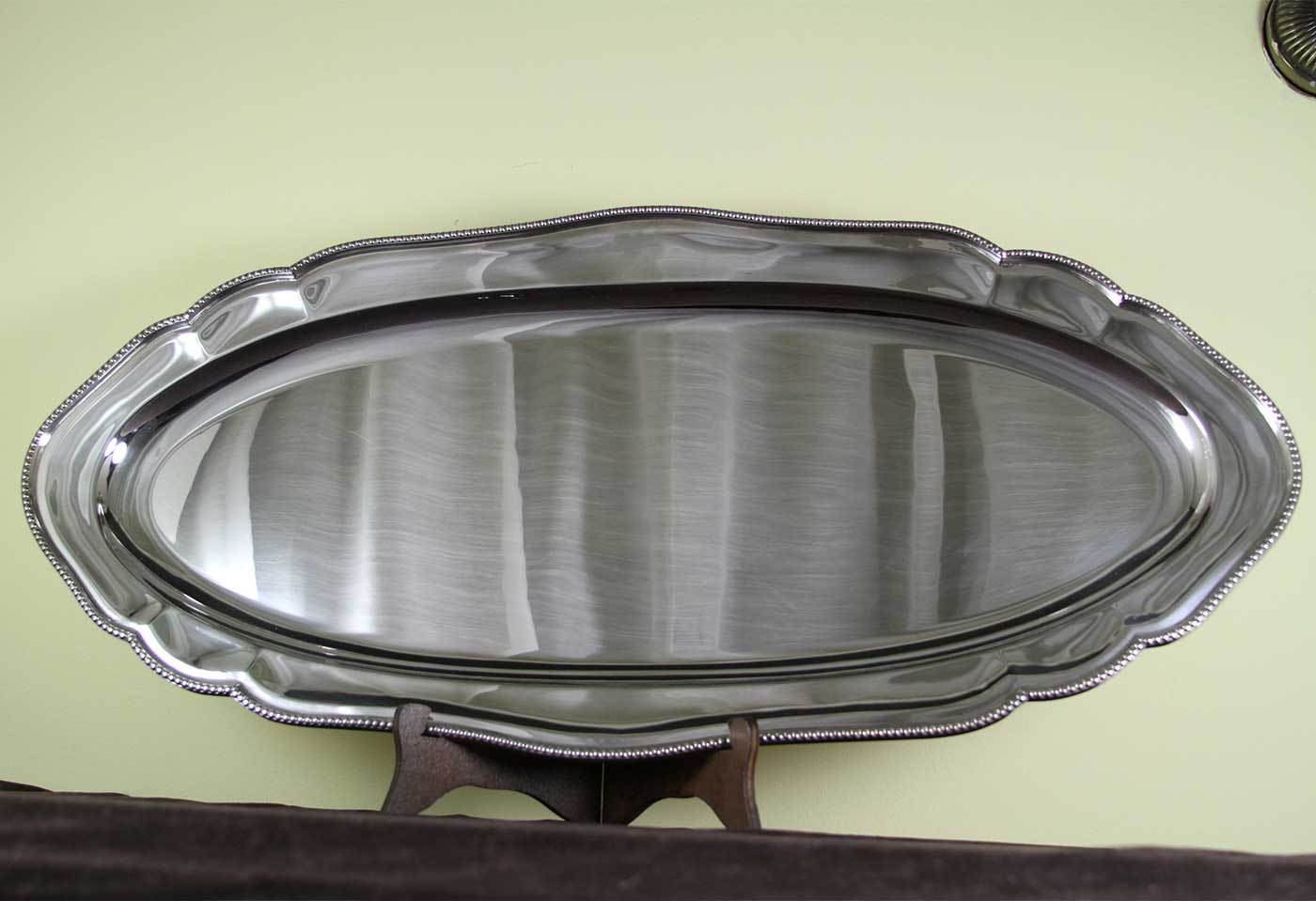 Fish Platter 29in. with Bead Pattern, Applied Border