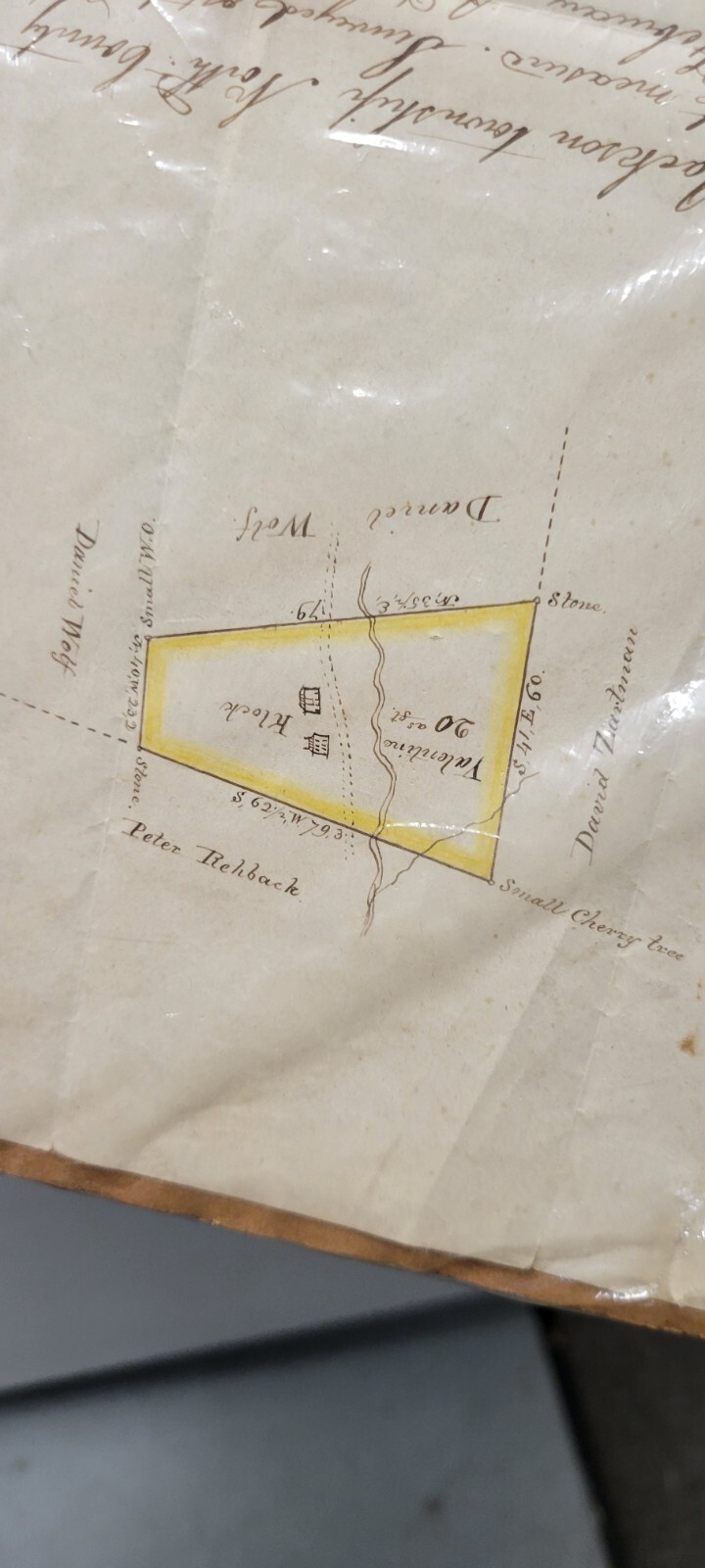 Rare D Rockefeller Signed Autograph 1852 Jackson Township Monroe County PA Map
