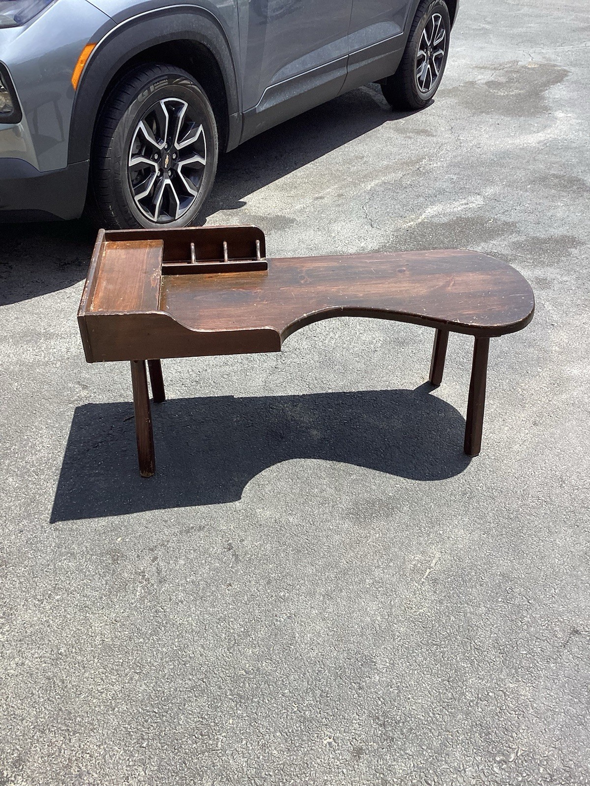 Wooden Cobblers Bench Coffee Table Primitive MCM Farm House Decor Free Shipping