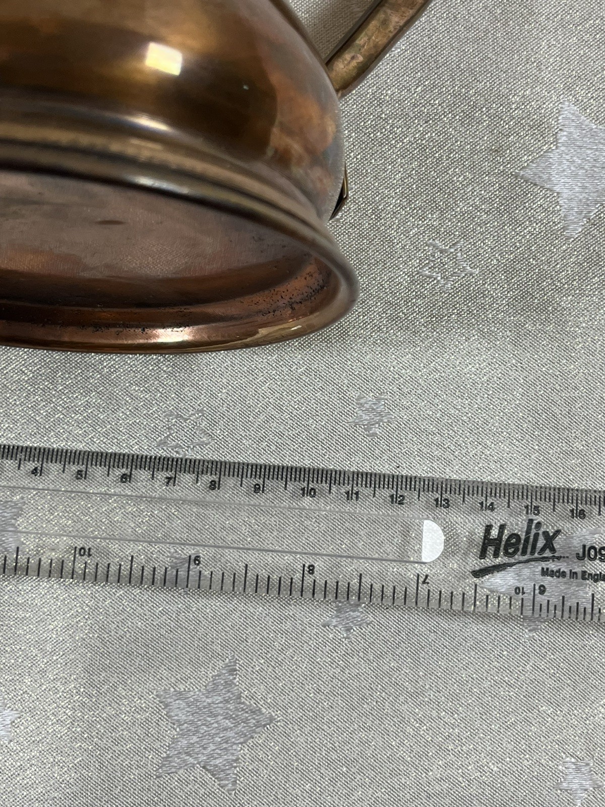 Original antique copper haystack measuring jug 1/2 pint
