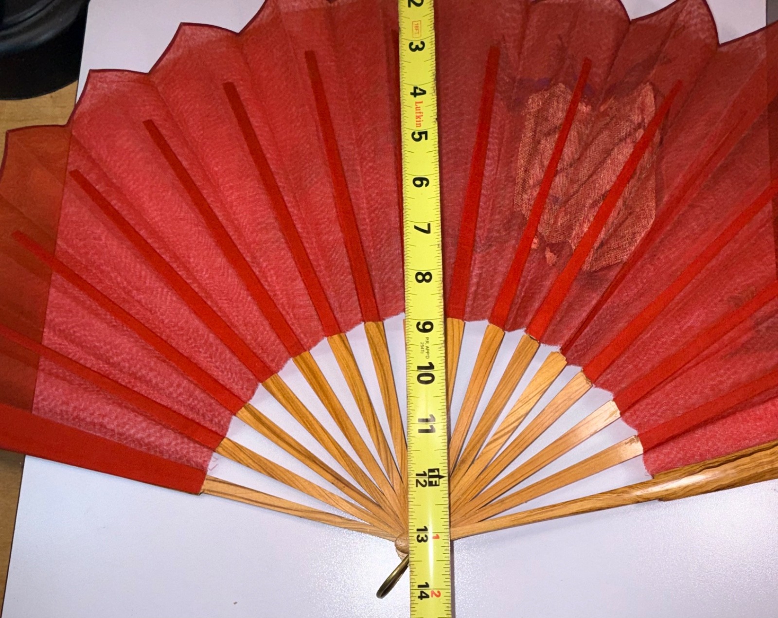 ANTIQUE HAND PAINTED GAUZE FAN WITH BLUE BIRDS FROM THE 1880s