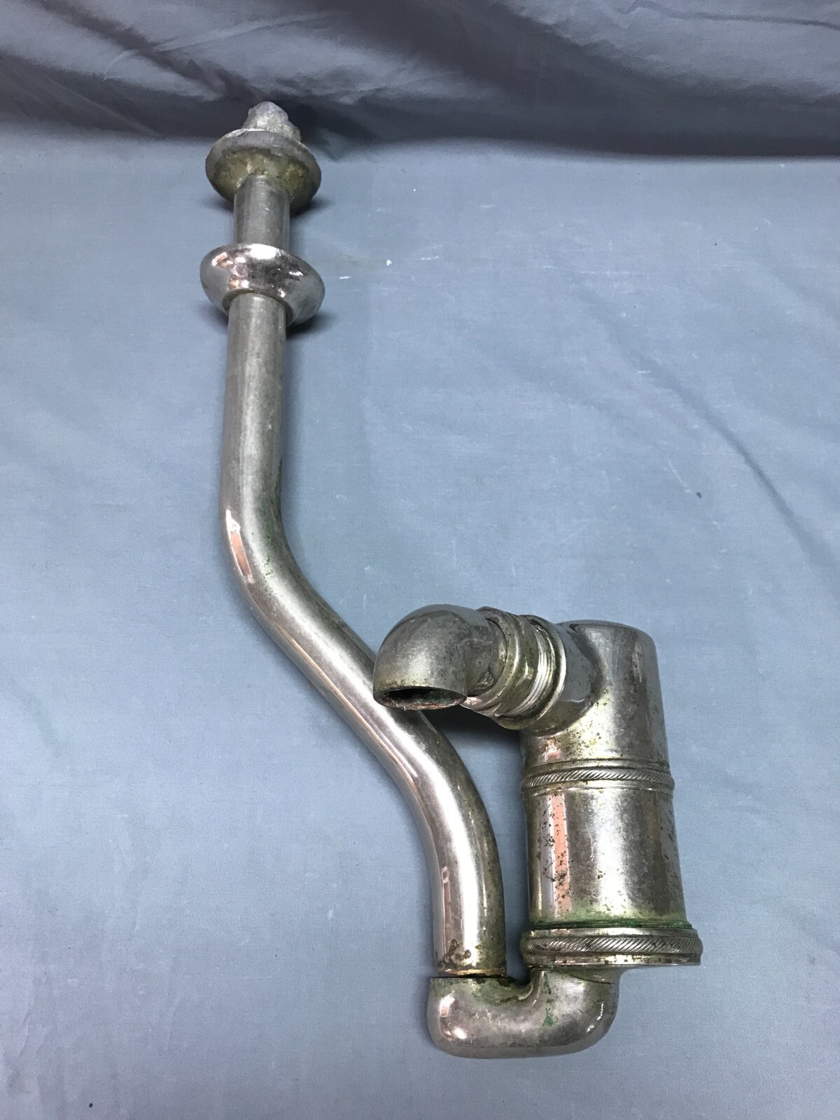 VTG Sink Canister P Trap Parts or Repair Nickel Brass Cylinder Old 699-24B