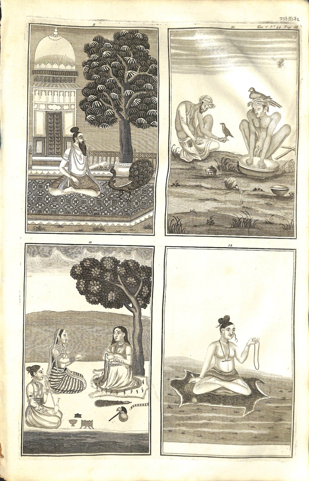 Antique map, Chatelain,No title Scenes of life of Buddha, 1719