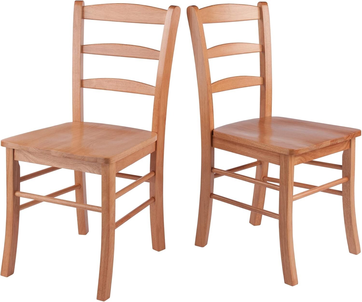 Light Oak Ladder Back Chairs: Stylish & Comfortable Set of 2 for Dining Rooms