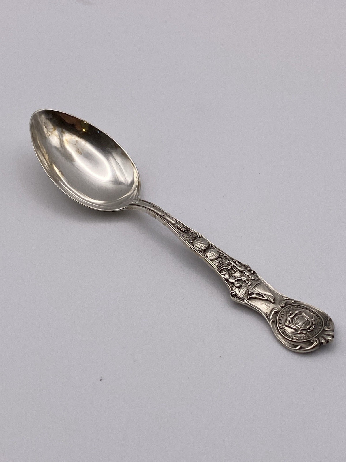 Intricate Sterling Silver Souvenir Spoon – Atlantic City / Steel Pier / Absecon