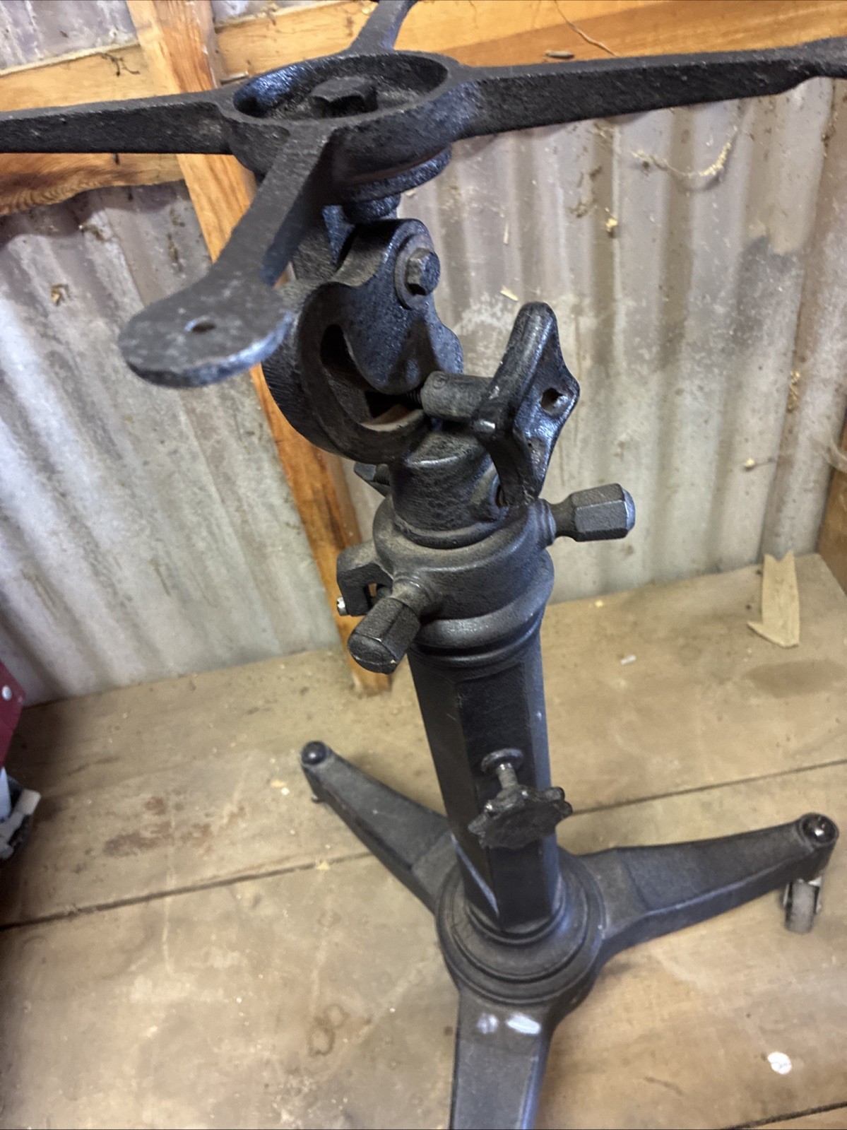 1920’s Karlo Industrial Cast Iron Adjustable Medical, Typewriter Drafting Table