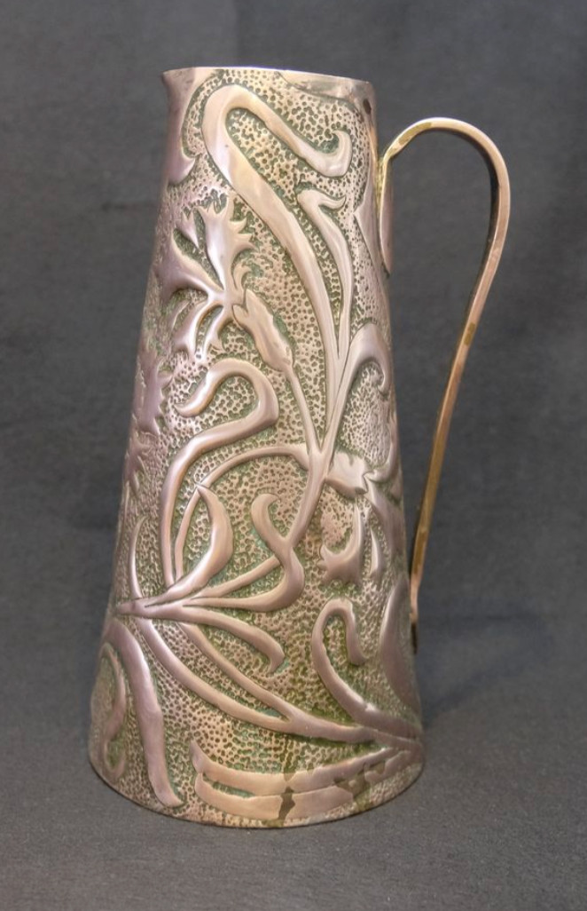 Keswick / KSIA Arts & Crafts copper water jug