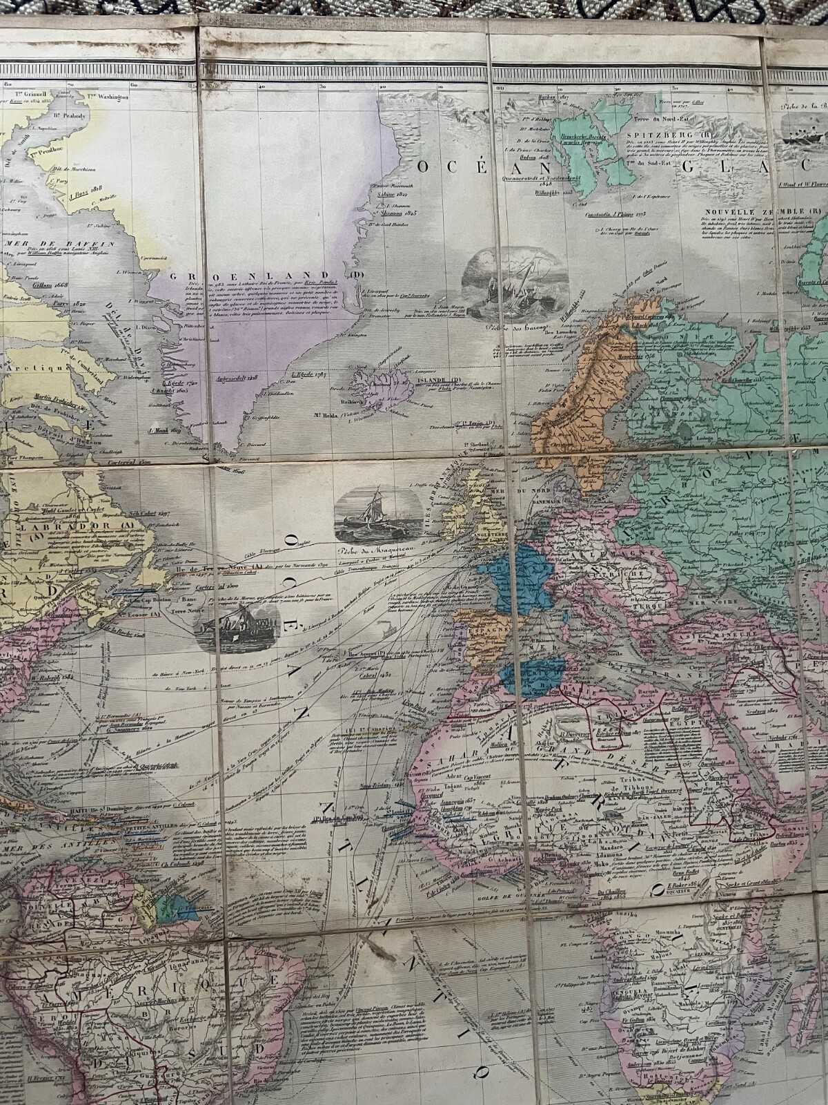 Vuillemin XIX Century World Map