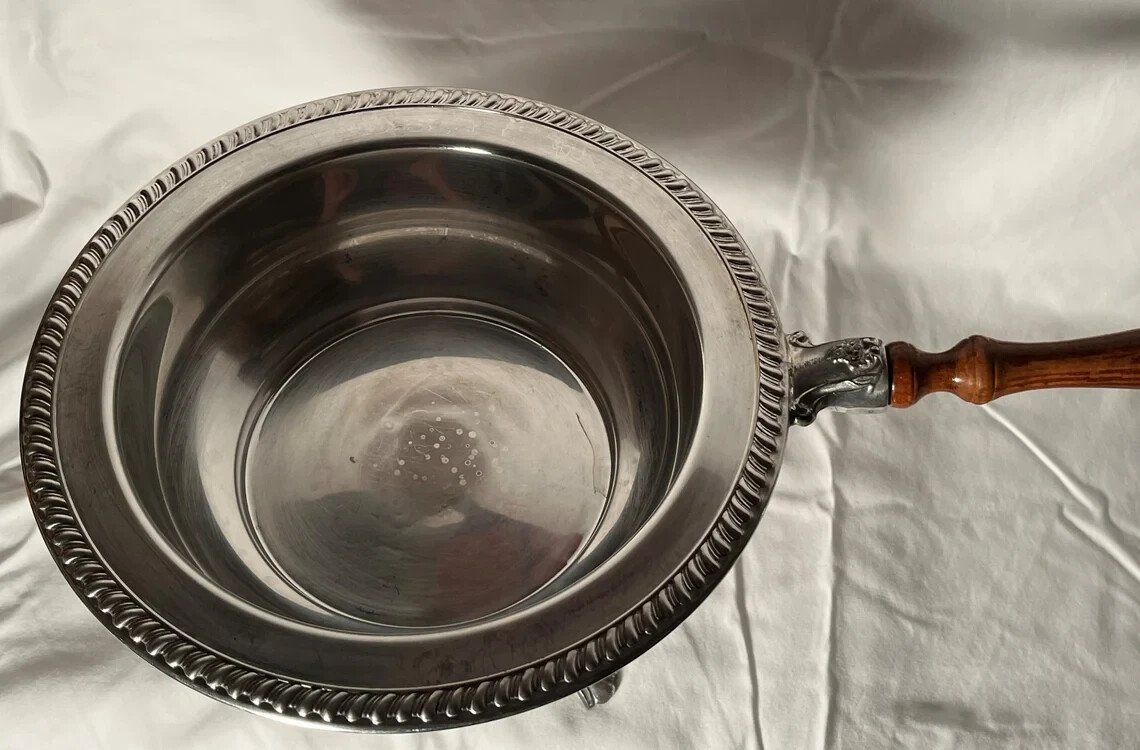 Vintage Sheridan Silver Plate Chafing Dish – 1940’s or 1950’s perhaps.