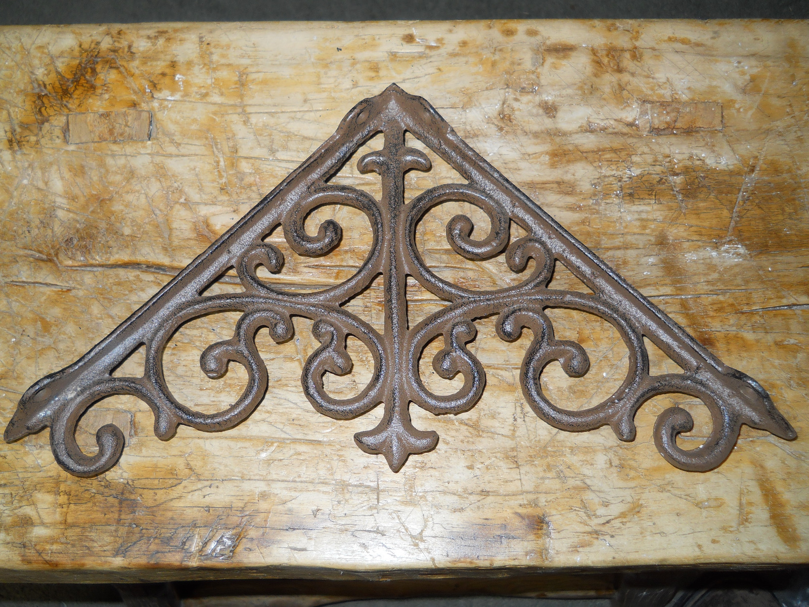 4 Cast Iron Antique Style Large HD Brackets Garden Braces RUSTIC Shelf Bracket
