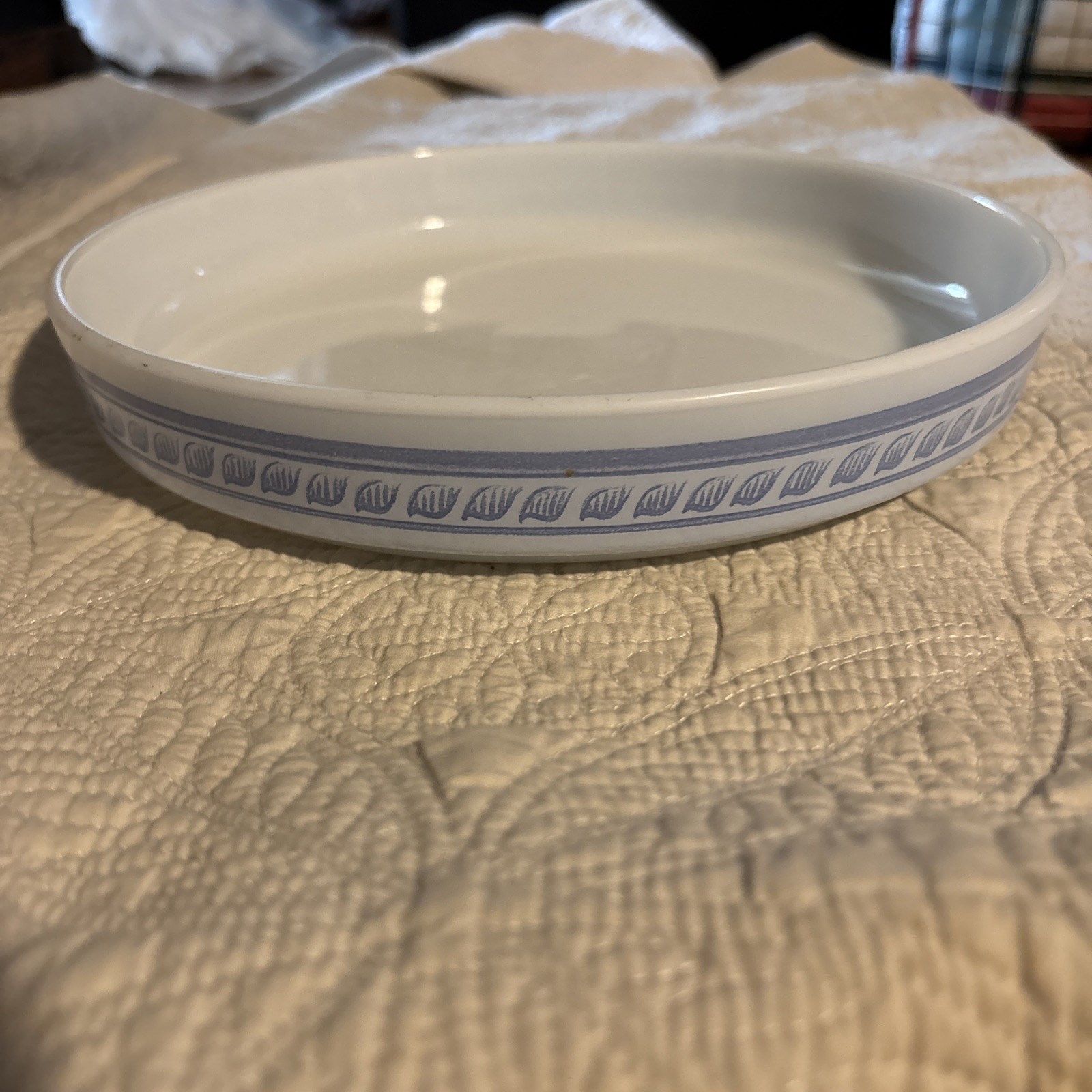 PYREX- Brittany Blue – 9 1/2” Round Quiche Tart Dish – 486-B – ovenware