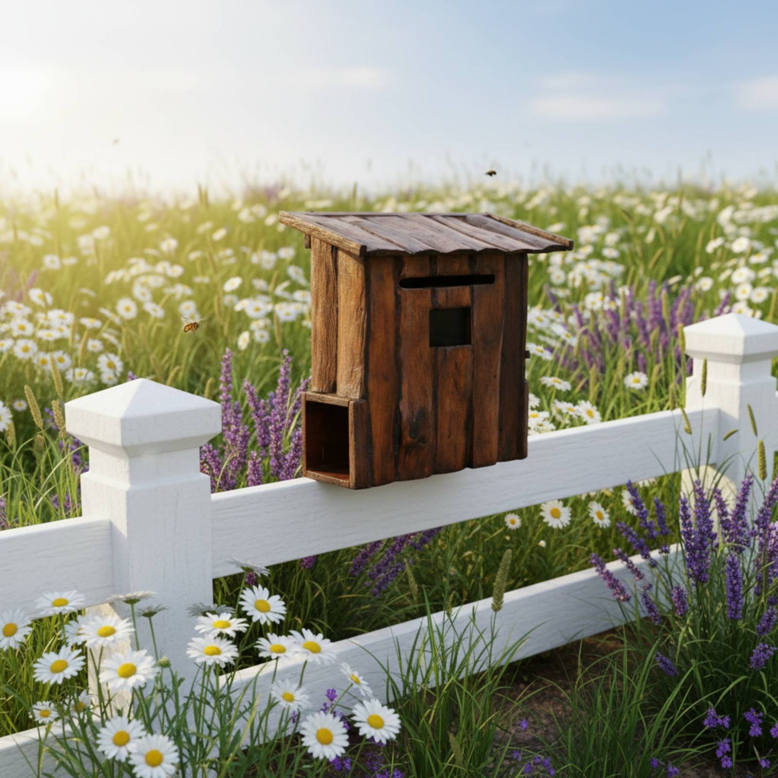 Wooden Mailbox Water-Resistant Sturdy Wood Mailbox Outdoor Use