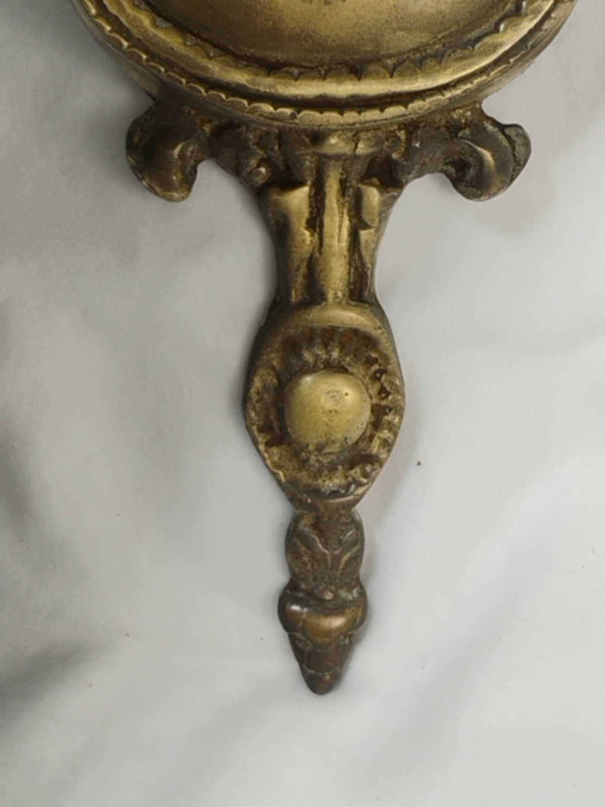 ANTIQUE ART NOUVEAU FRENCH GOLD CAST DOOR KNOCKER Heavy Worn Hardware