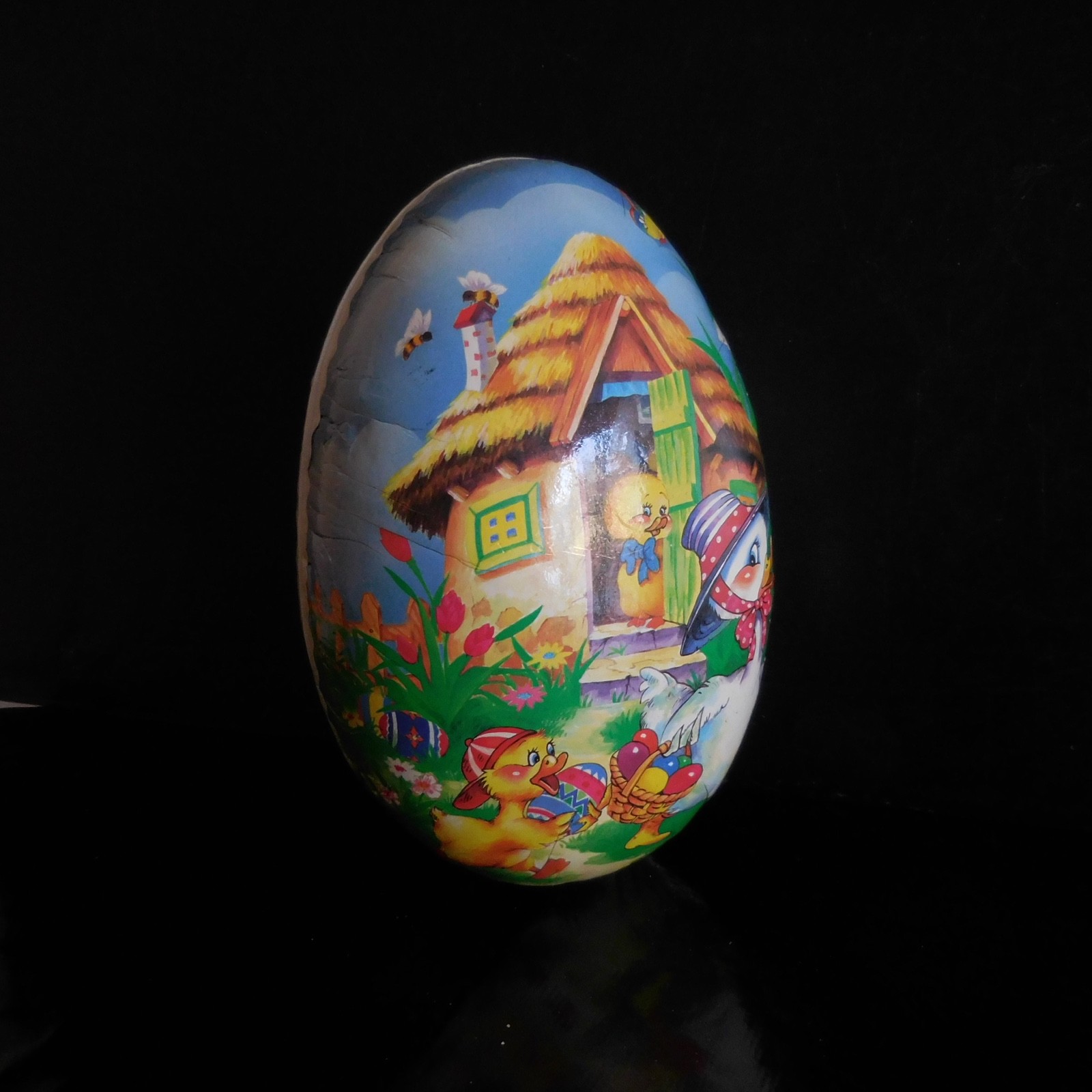 Egg Decorative Drawing Animated Duck Cardboard Paper Art Deco Design 20th France