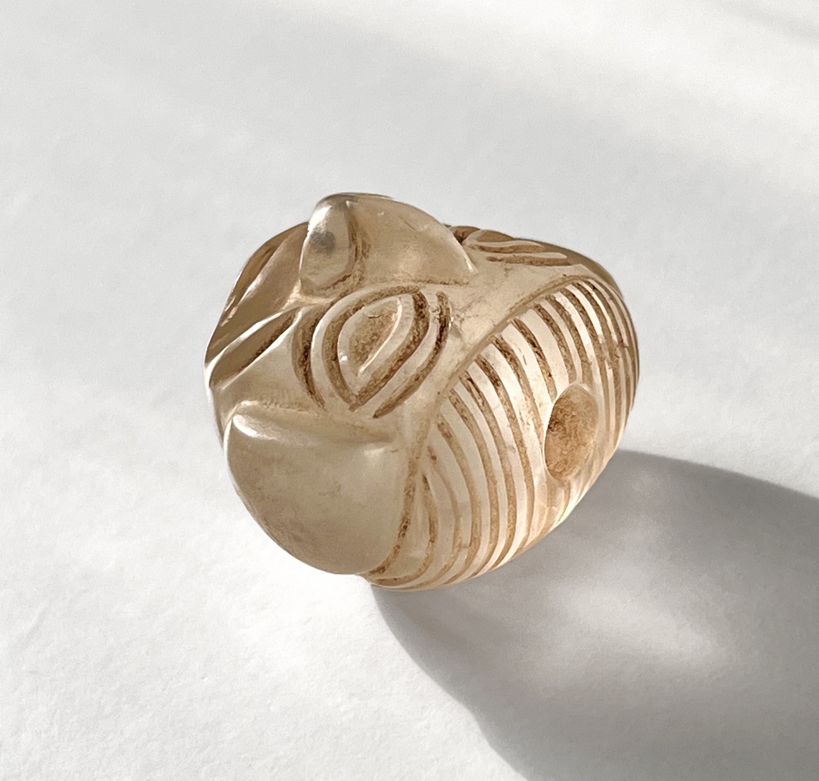 Pre Columbian Ancient Peru Moche Head Pendant Bead