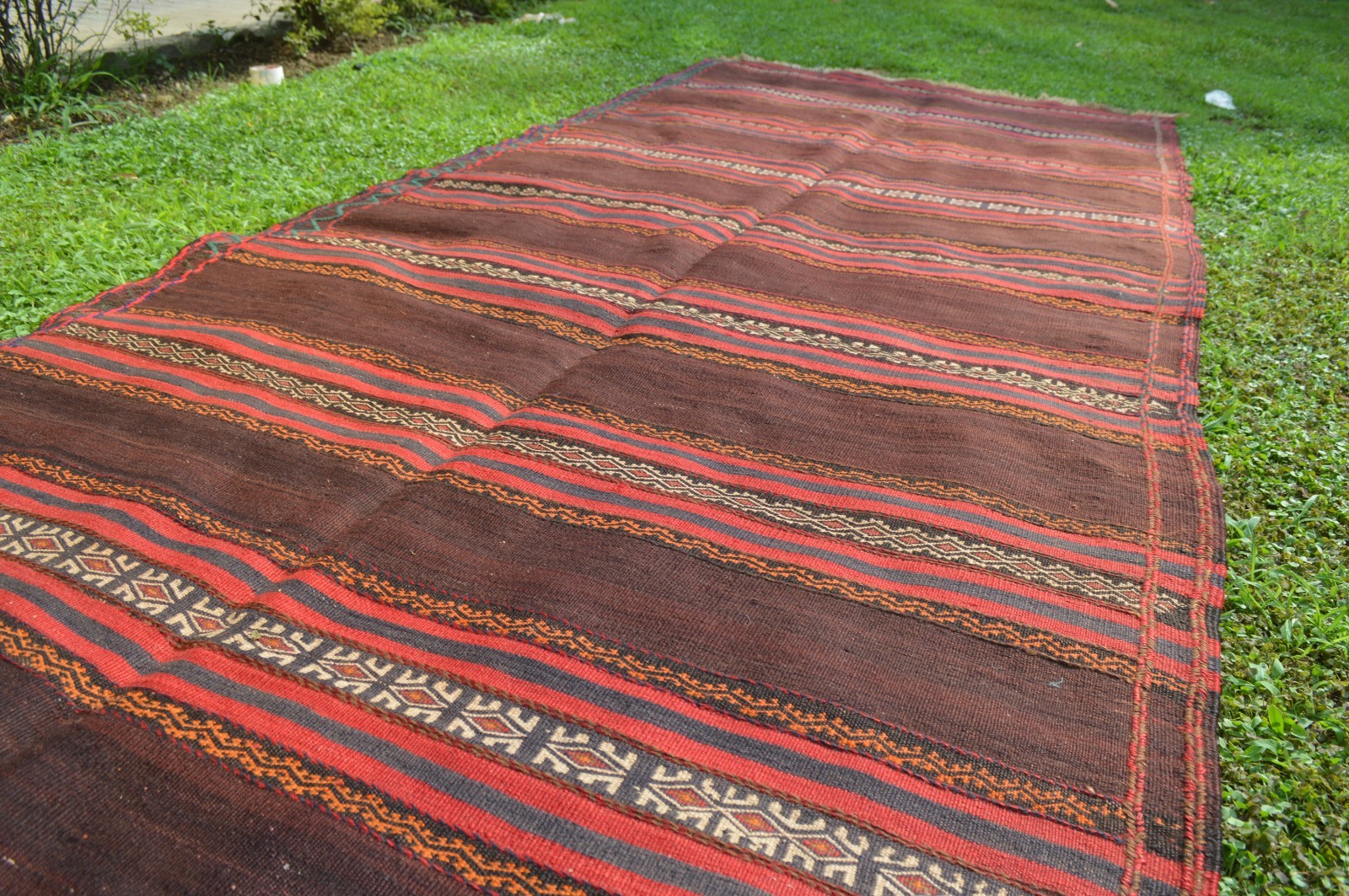 315 X 130 cm COLLECTORS ITEM Vintage Janbag Natural Vegetable Dye Maldari Runner
