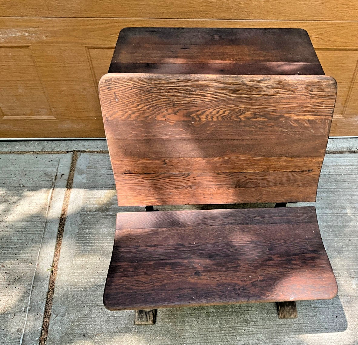 Antique School Desk Columbia with Fold-Up Chair Combo Local Pick up Only