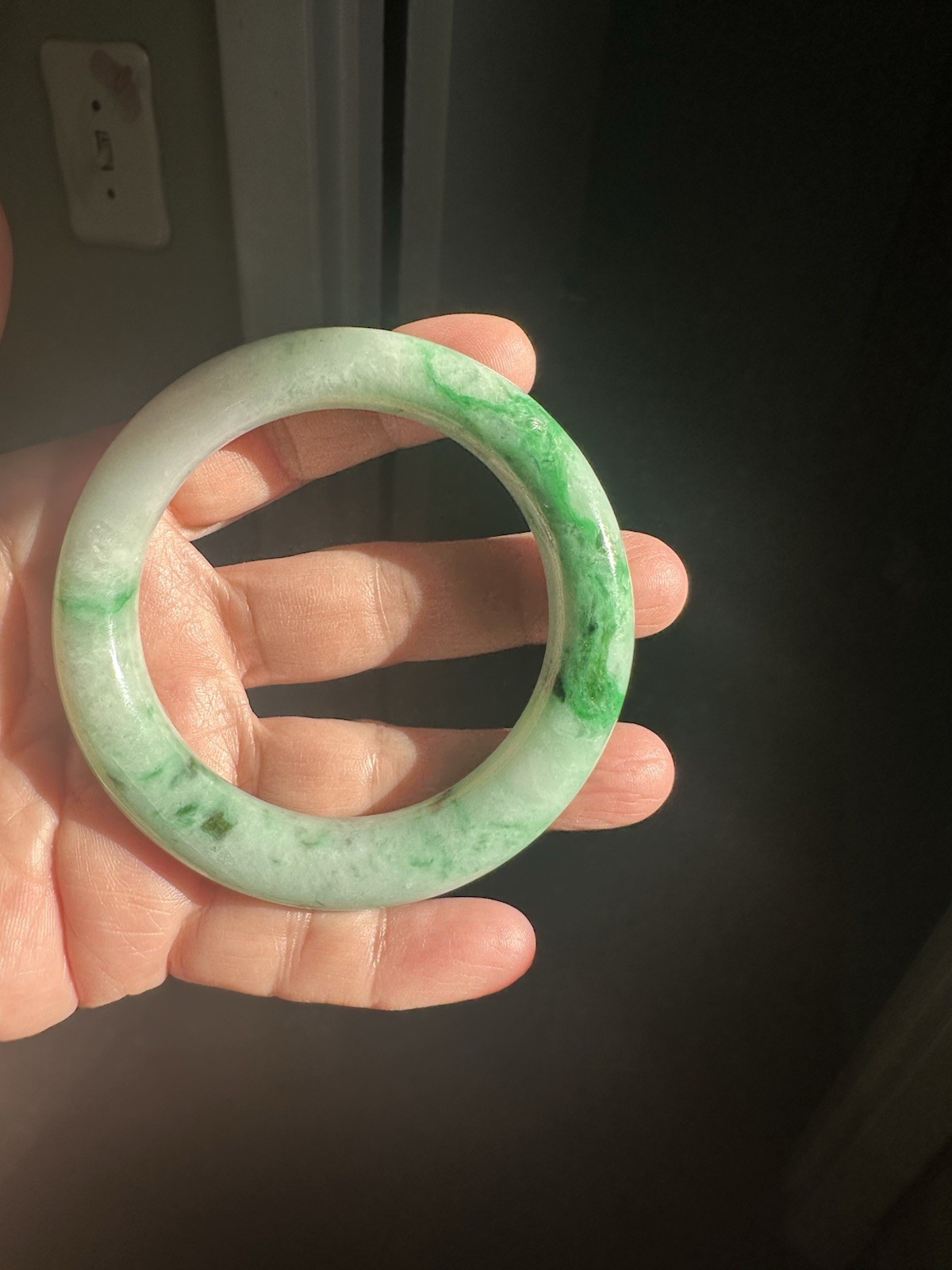 天然翡翠手镯 创汇期 Natural jadeite bangle, foreign exchange earnings