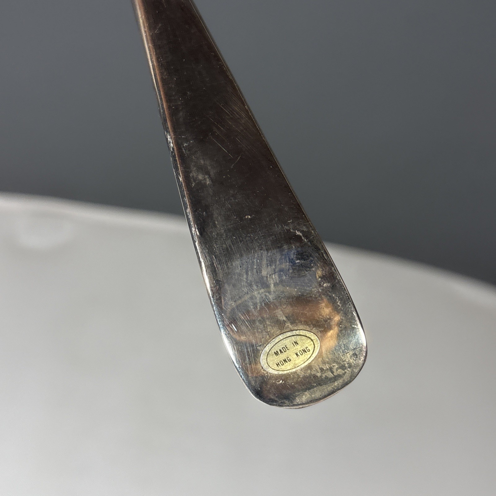 Large Silverplated Serving Spoon 12.75” Long Made In Hong Kong