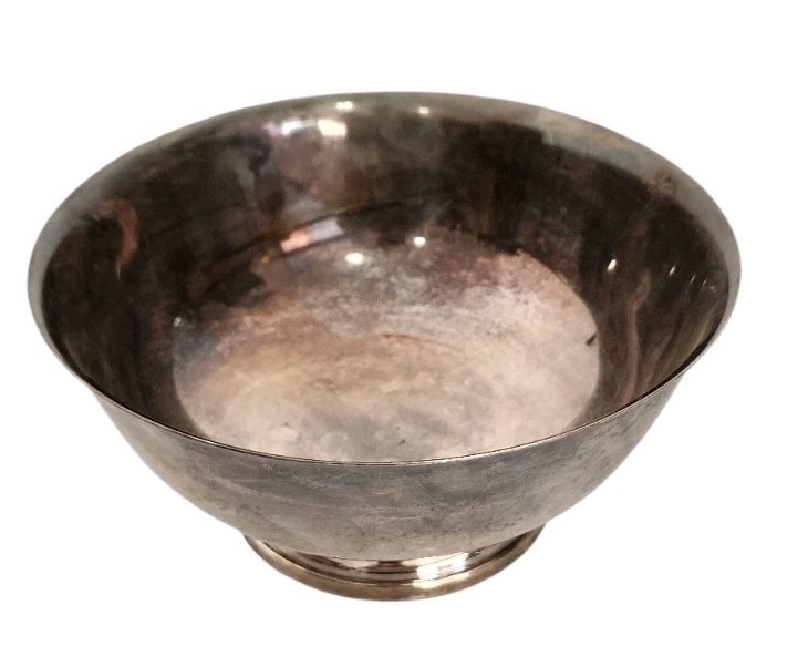 Vintage Gorham EP 9″x 4″ Revere Silverplate Footed Bowl YC781 Engraved 1963