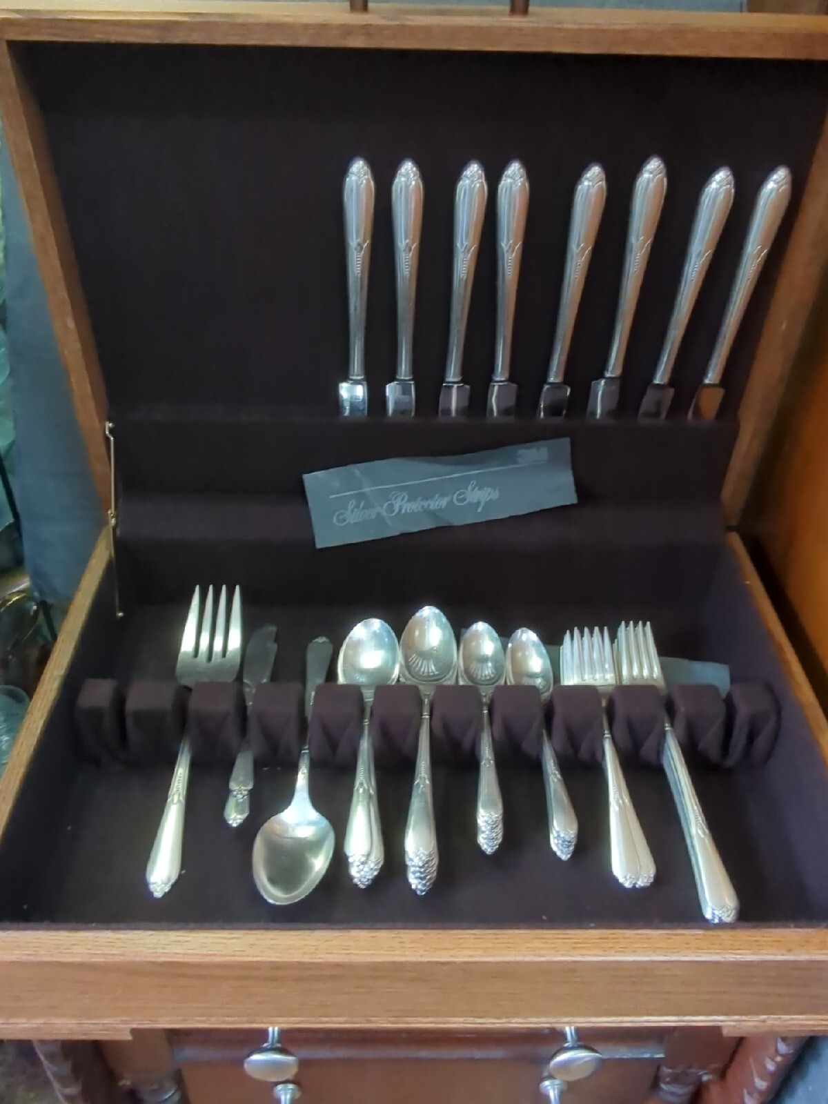 41Pcs Rogers & Bros 1933 Inspiration Corn Pattern IS Silverplate Boxed Set