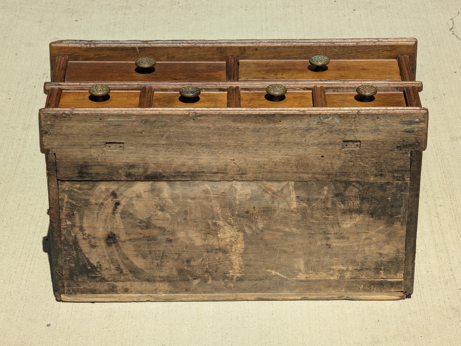 Apothecary Cabinet Gypsy Wagon Stagecoach Primitive Wicked Dresser Top Counter
