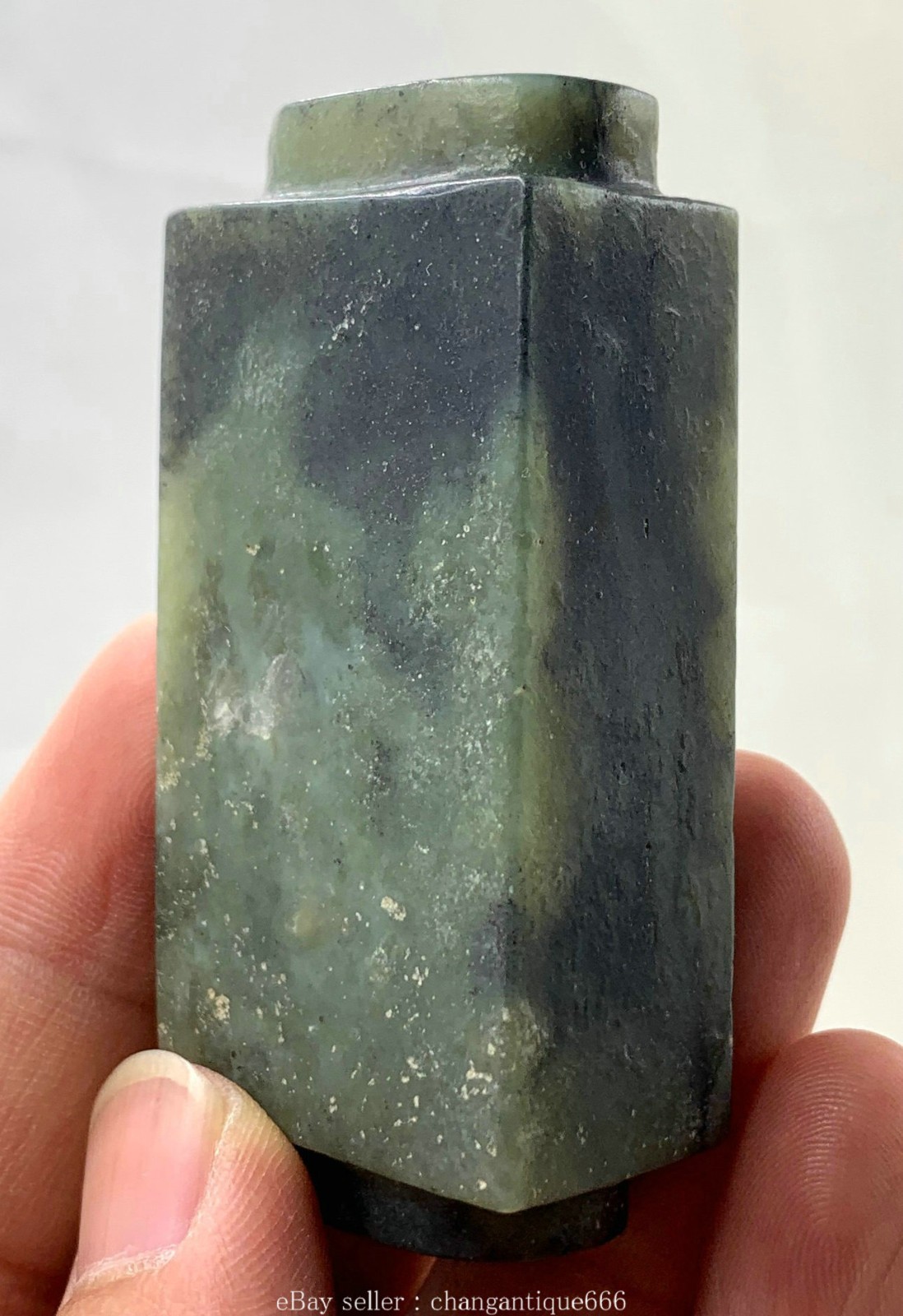 2.6” Chinese Hongshan Culture Jade Carving Yu Cong Jade Cong pendant