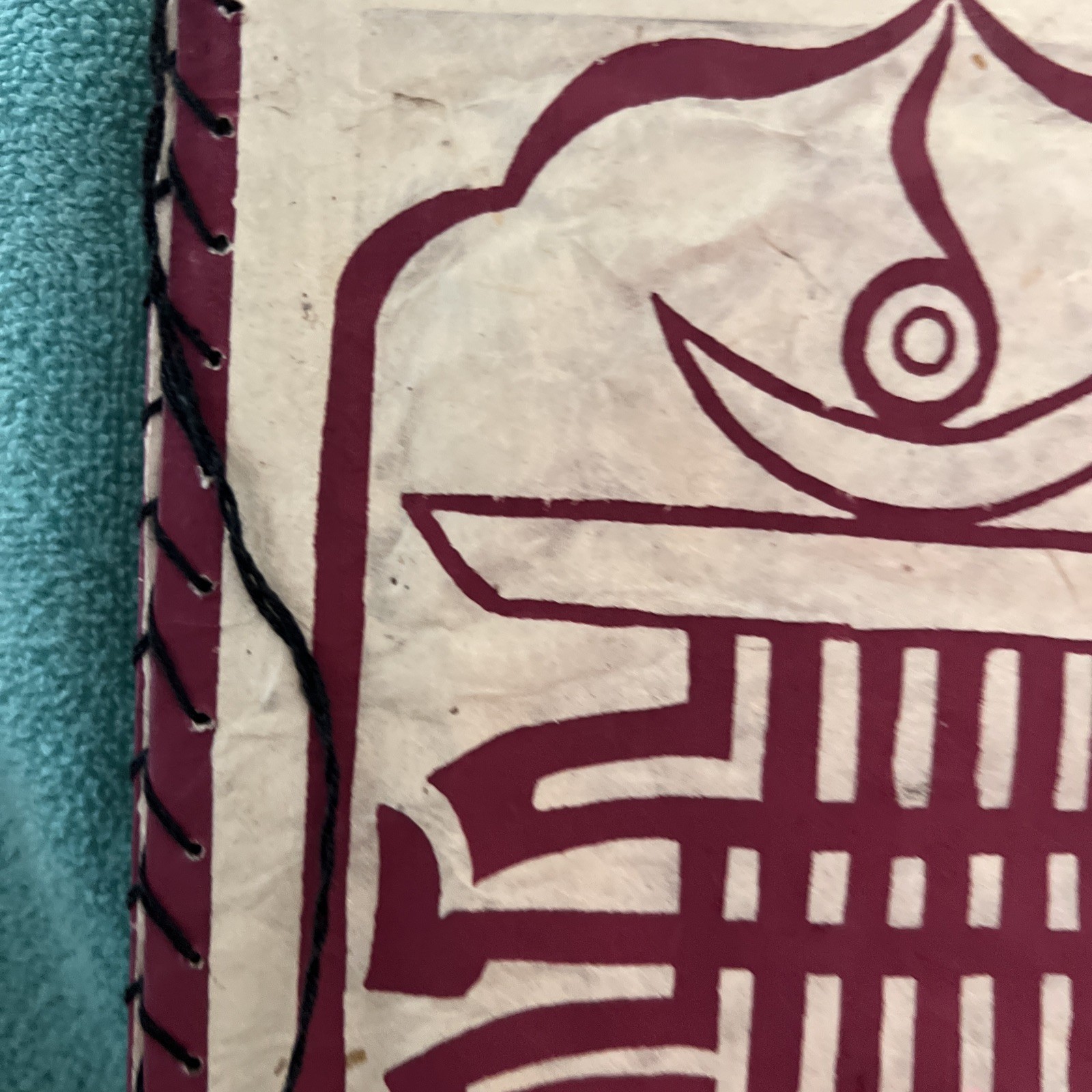 Vtg Kalachakra Hanging Paper Lantern With Tassels 6 Sided 12”x7” Panels Lotta Pa