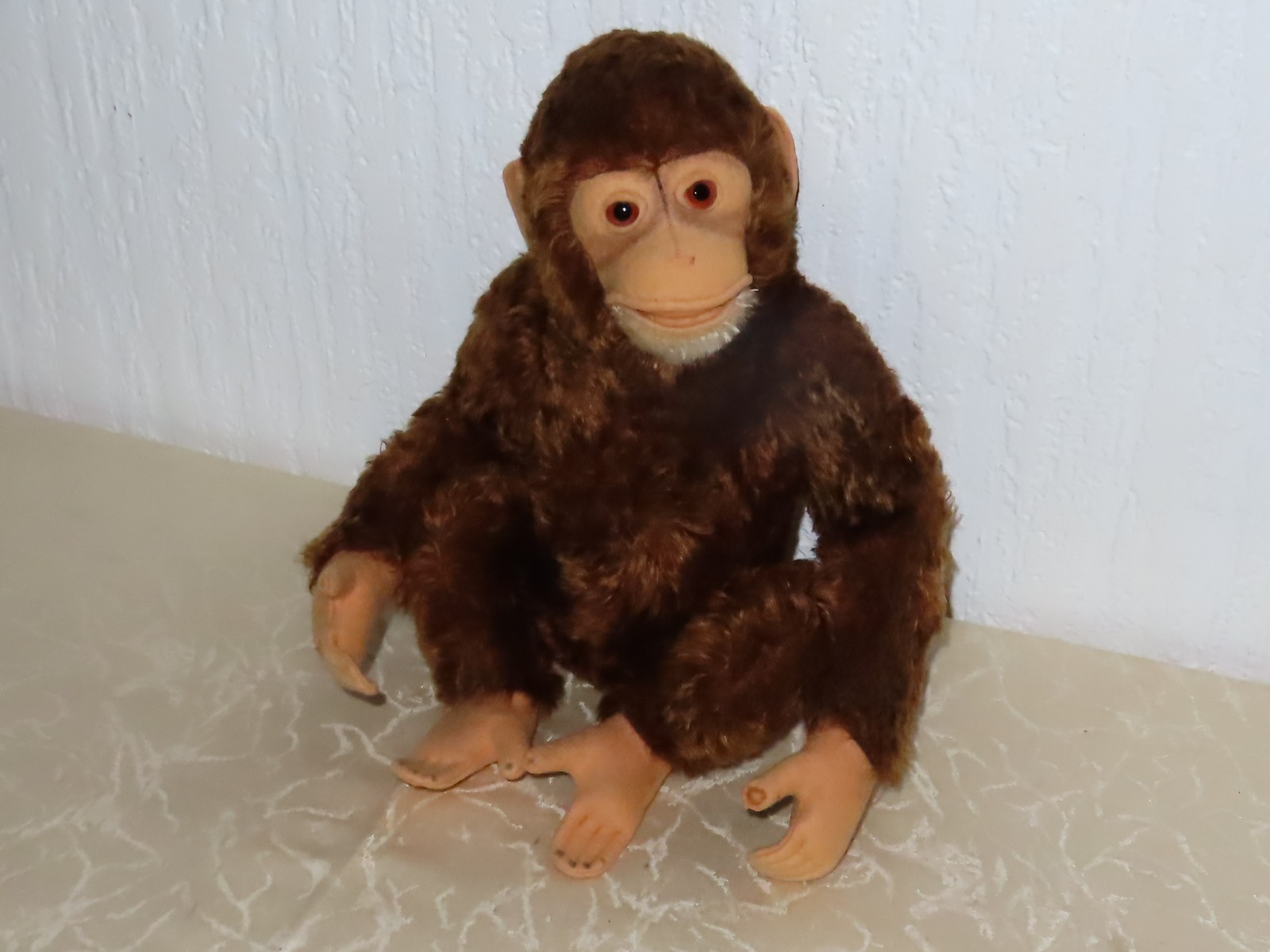 Steiff Plush Monkey Chimpanzee Joko! H:33cm Brown Original Antique