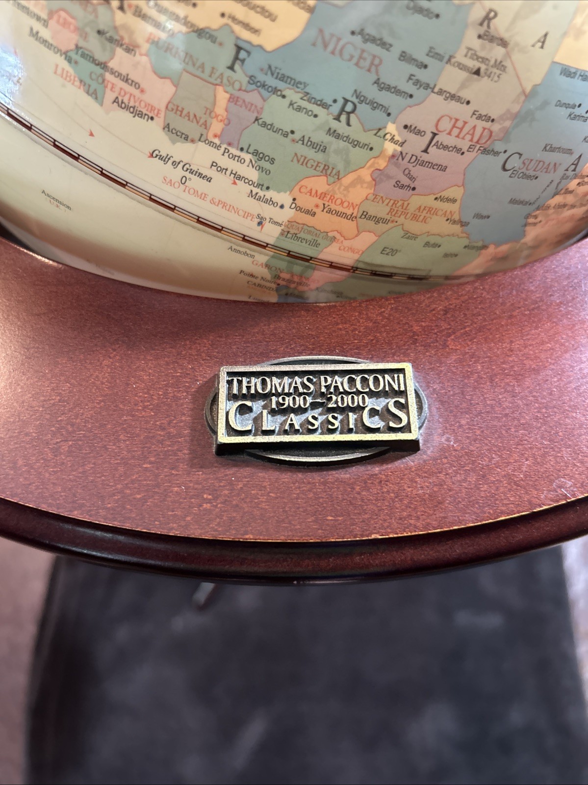 Thomas Pacconi World Classics 1900-2000 Illuminated Globe on Wood Stand