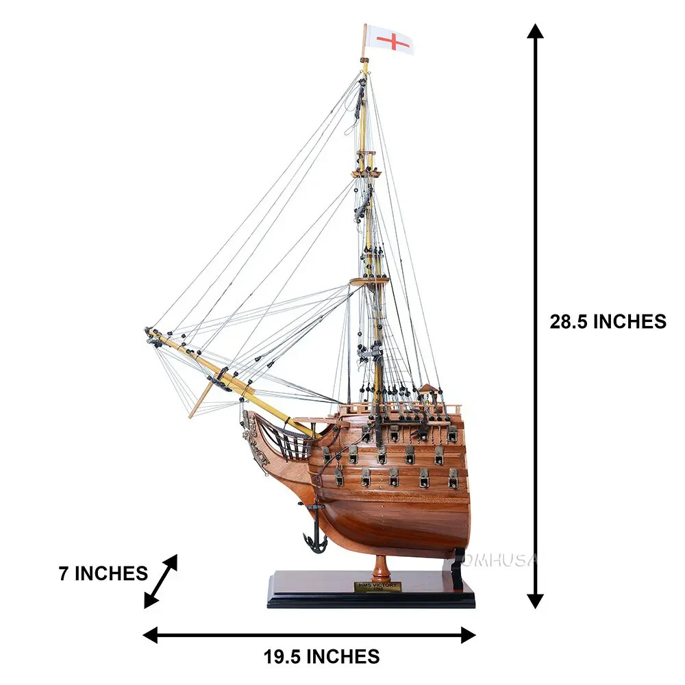 HMS Victory Bow Section Wall Decor Tall Ship Model 28.5″ Lord Nelson’s Flagship