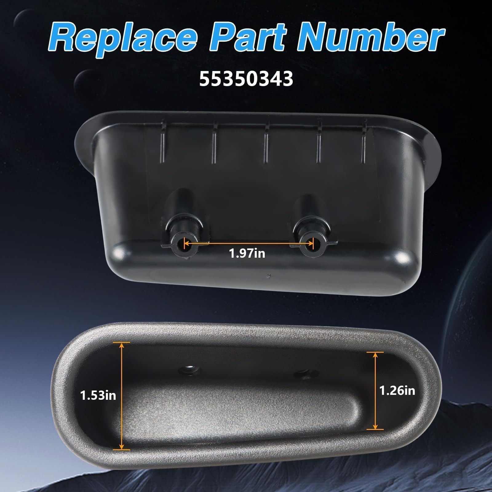 Front Left Driver Side Door Pull Handle Cup Compatible with Dodge Ram 1500 1998-