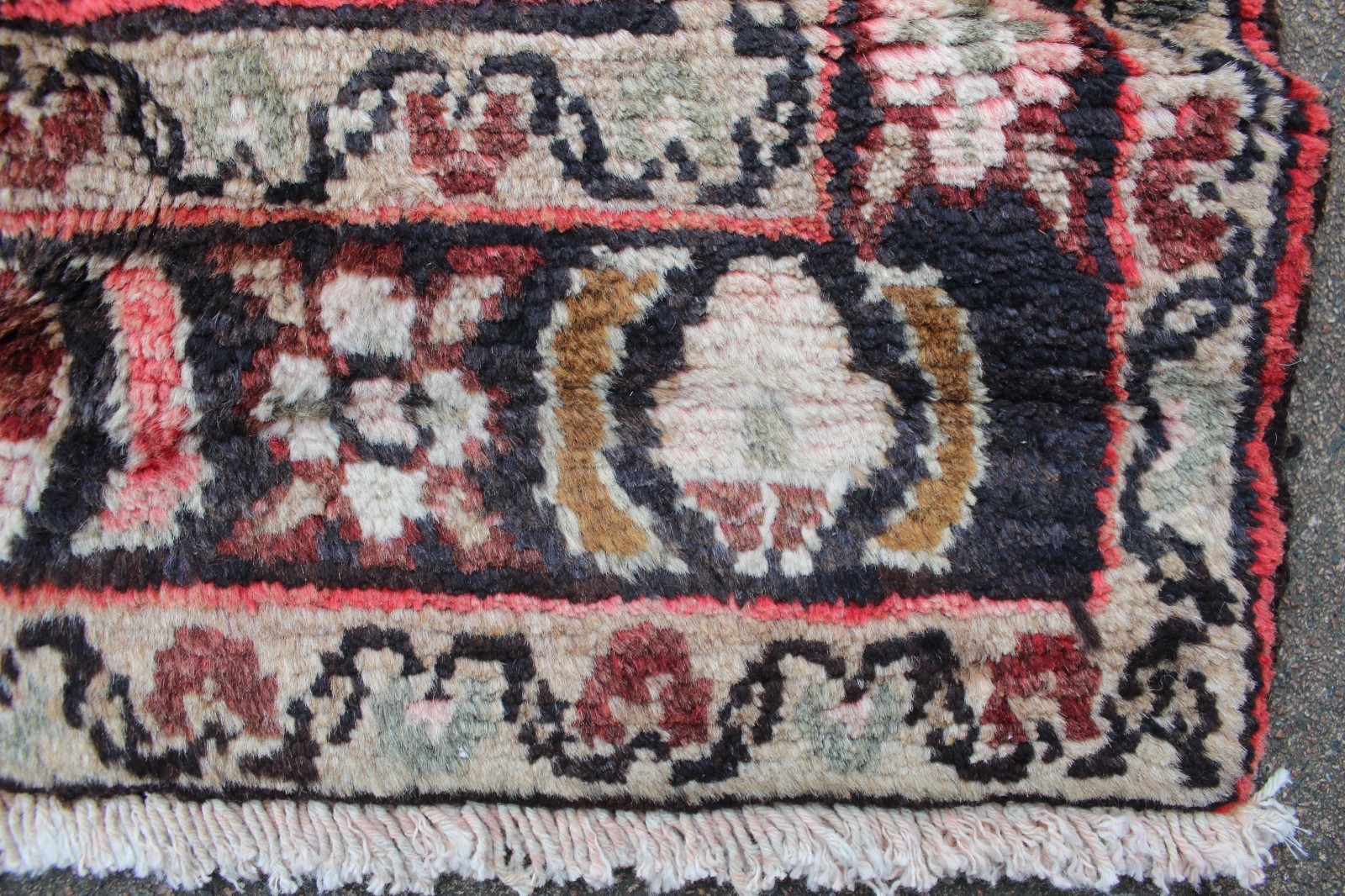 Vintage Hand Made Traditional Oriental Wool Red Narrow Long Runner 407x80cm