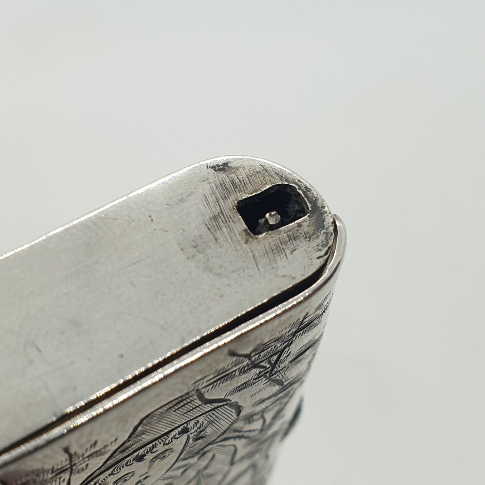 Scarce Solid Silver Book Slow Burn Vesta Case Sampson Mordan & Co 1881