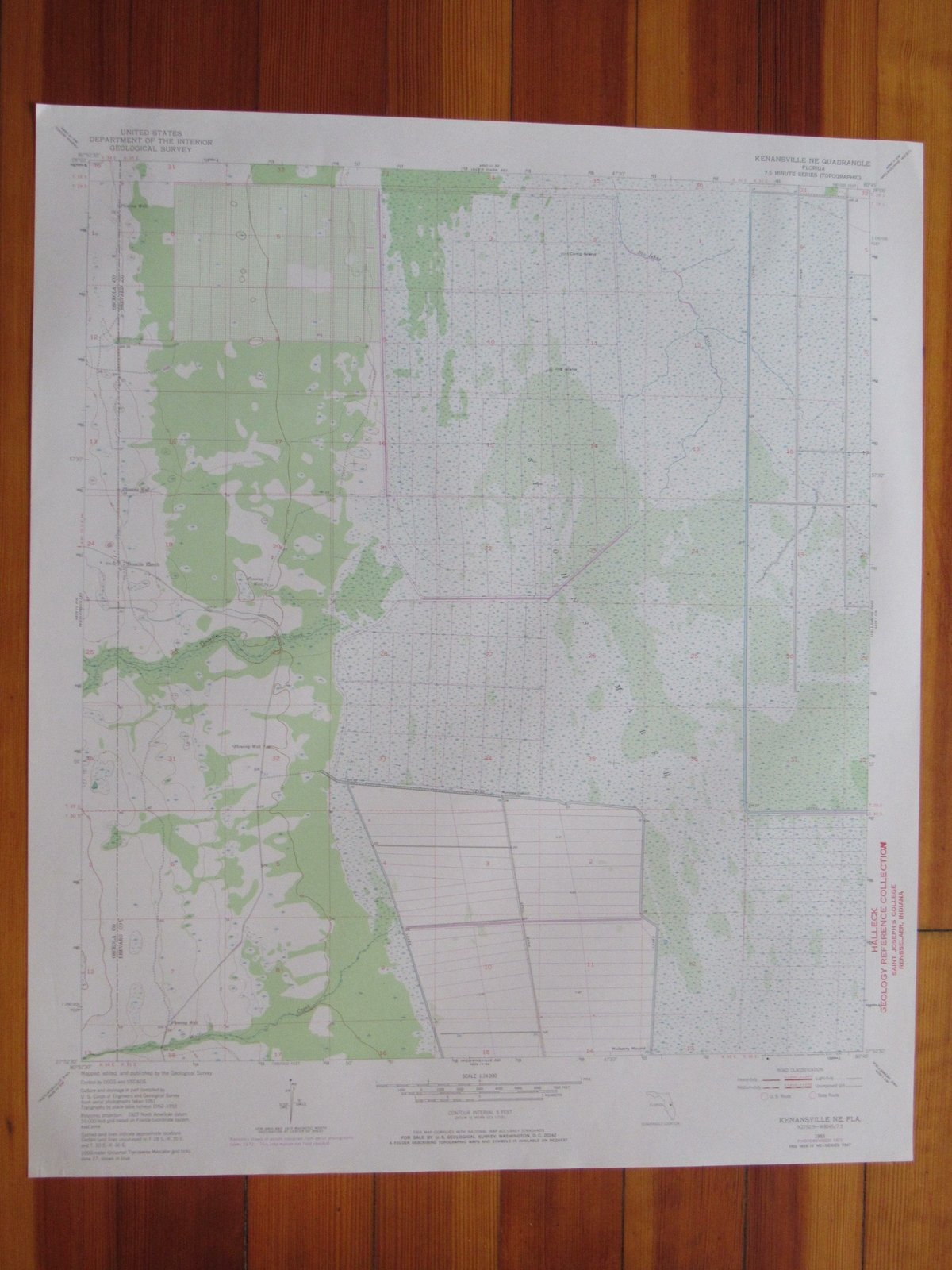 Kenansville NE Florida 1973 Original Vintage USGS Topo Map