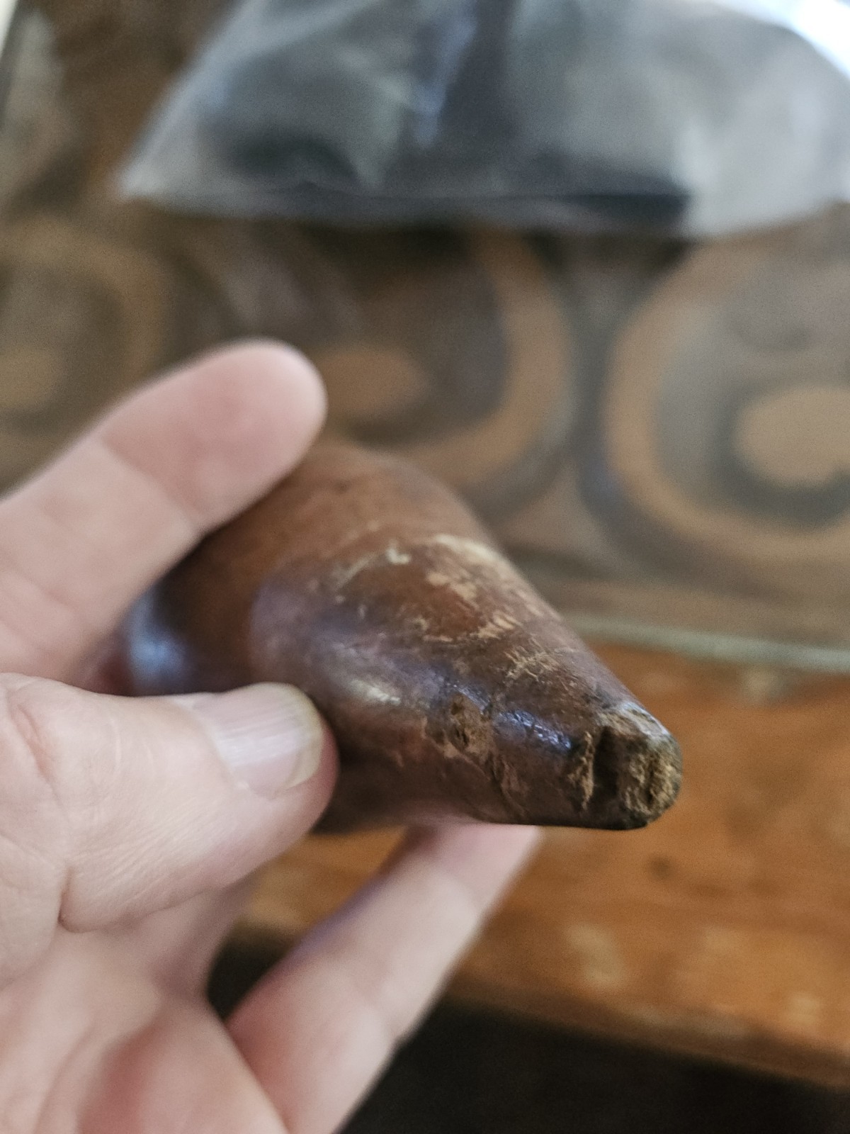 ANTIQUE Victorian Solid Wood Plumber’s Pipe-Flaring Turnpin Honest Patina