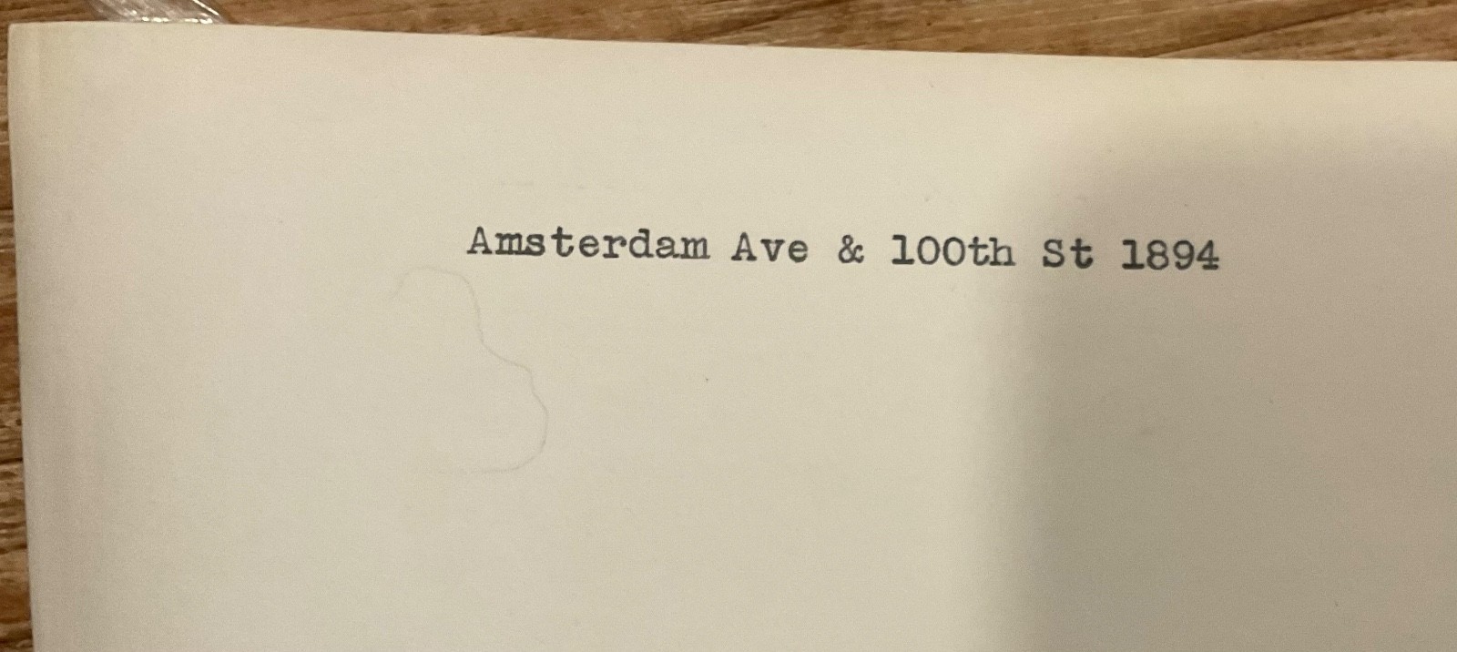 ANTIQUE 1894 SEPIA TONE 8” x 10” PHOTOGRAPH NEW YORK CITY AMSTERDAM & 100TH ST.
