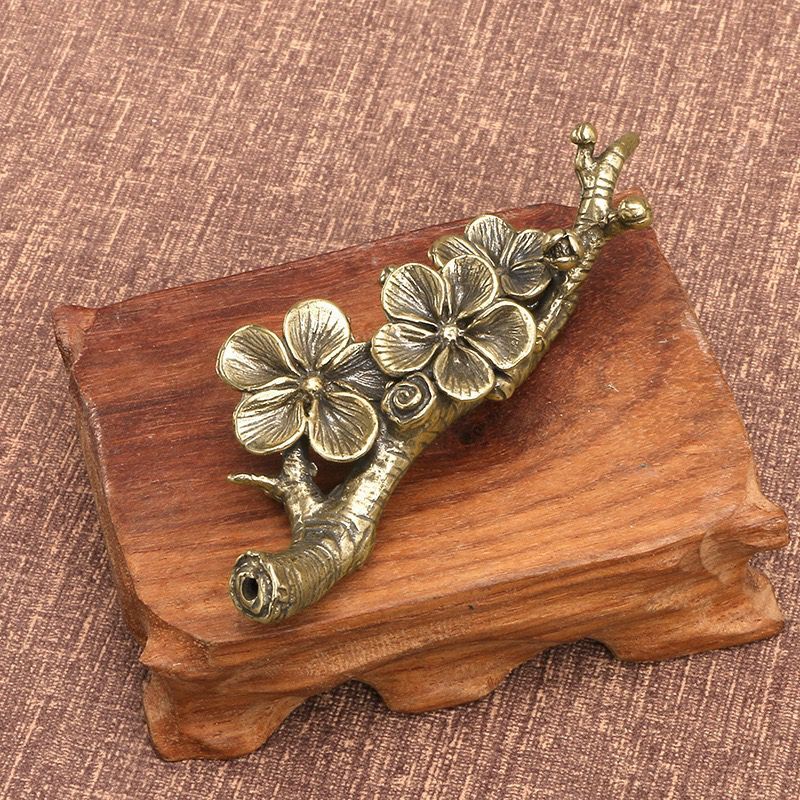 Return Solid Brass Creative Plum Blossom Incense Insert Retro Pulp Plum Blossom