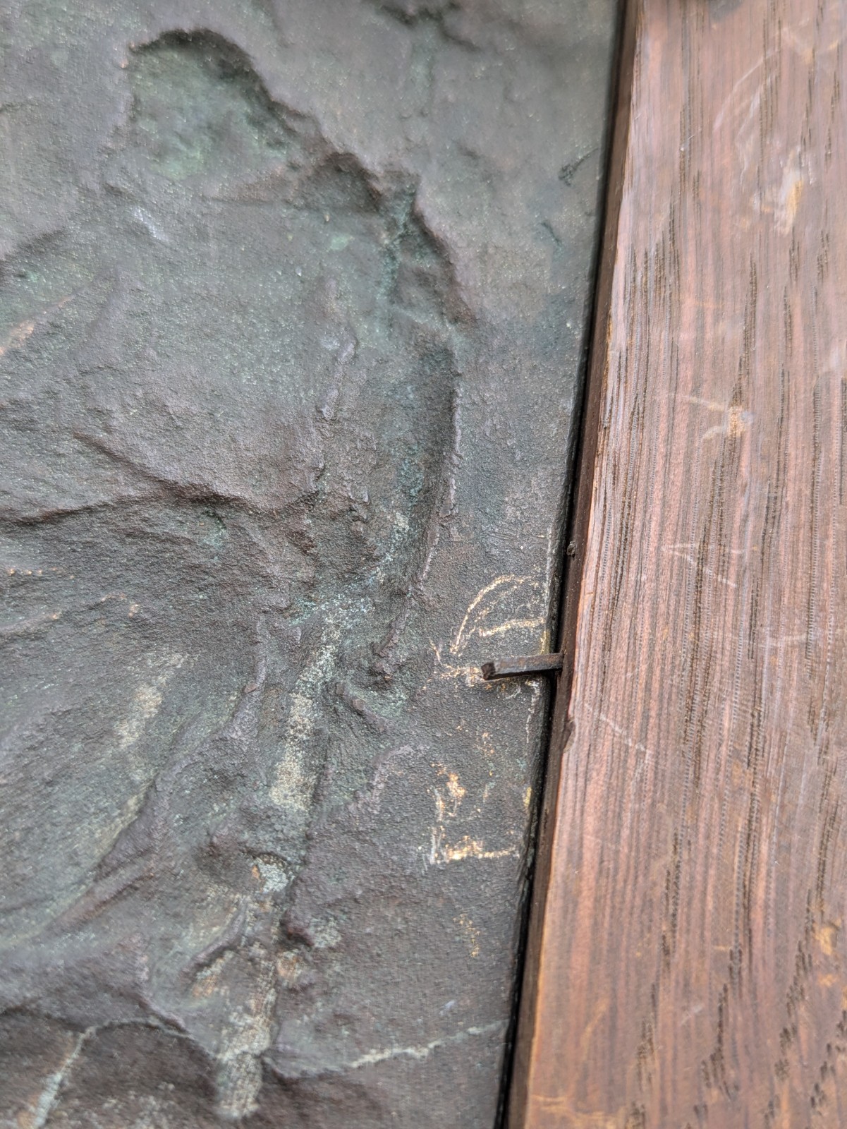 19th century Bronze Relief Plague Coronation of the virgin Mary Holy Trinity