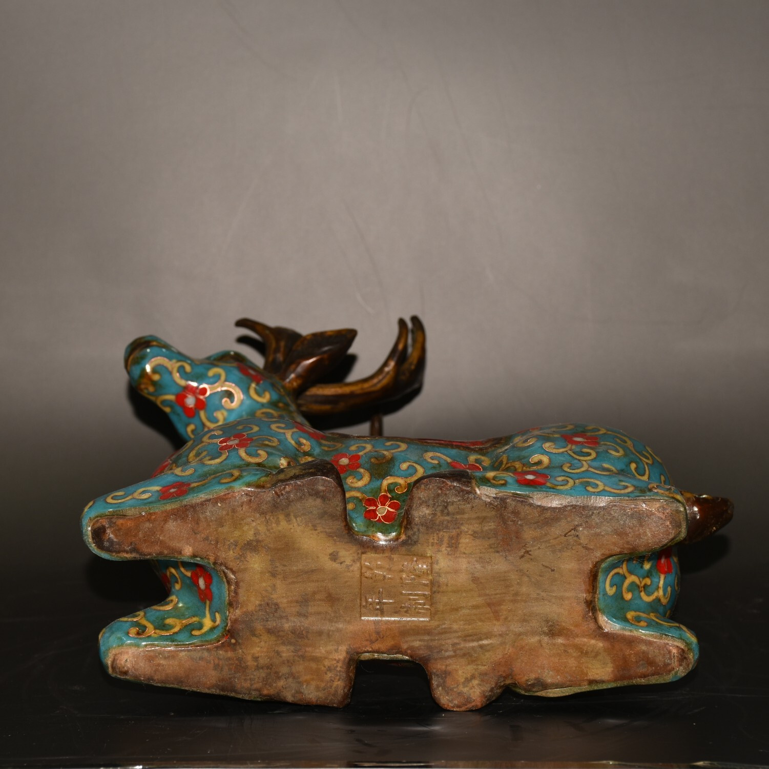 Pure copper cloisonn é twisted high and low deer ornaments