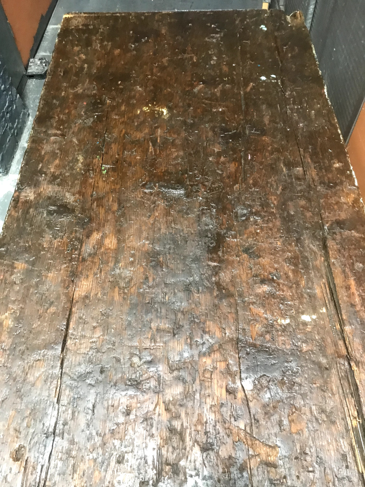 ANTIQUE 1930s/40s WORK COFFEE TABLE SHABBY INDUSTRIAL FARM LOFT CHIC SOLID