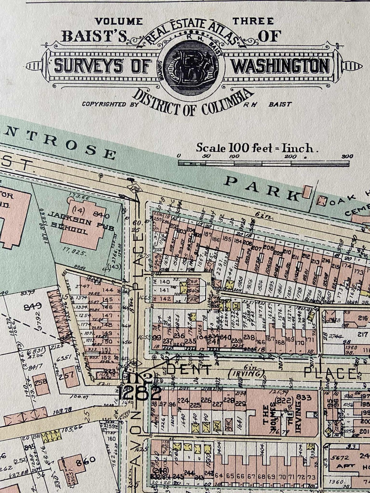 Detailed large plat map. Georgetown Area (Plan 4) Washington D.C. 1960
