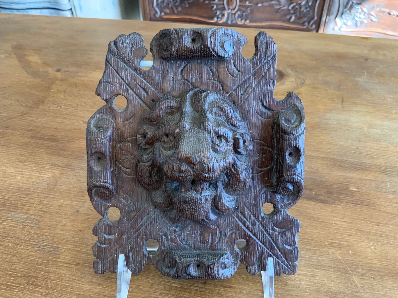 Dutch Antique Architectural Wood Fragment Hand Carved Circa 1700/1720