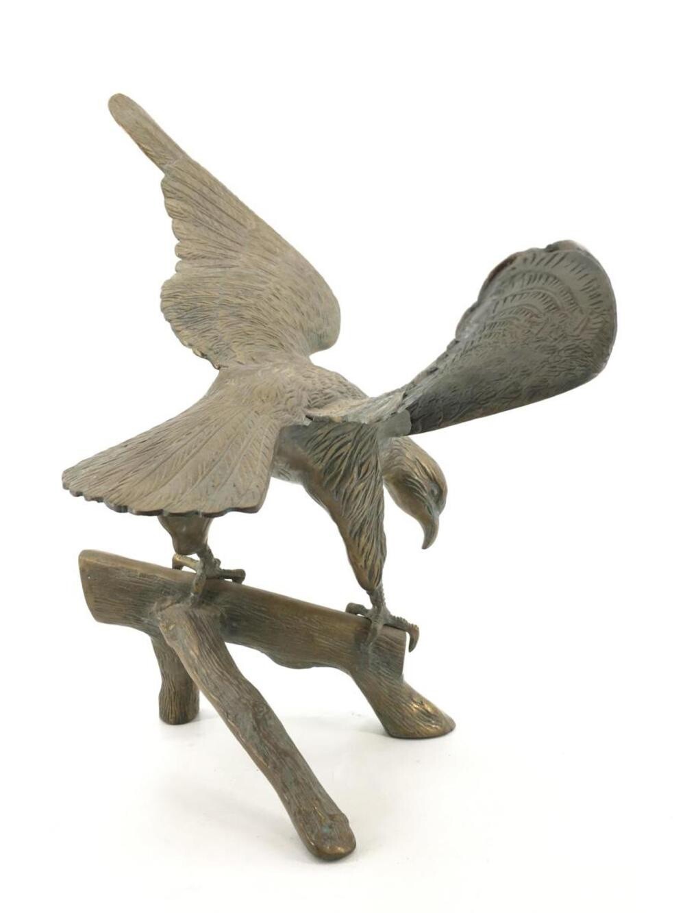 Antique Solid Brass Eagle Landing Sculpture 20L x 14W x 21.25H 1/1 On eBay