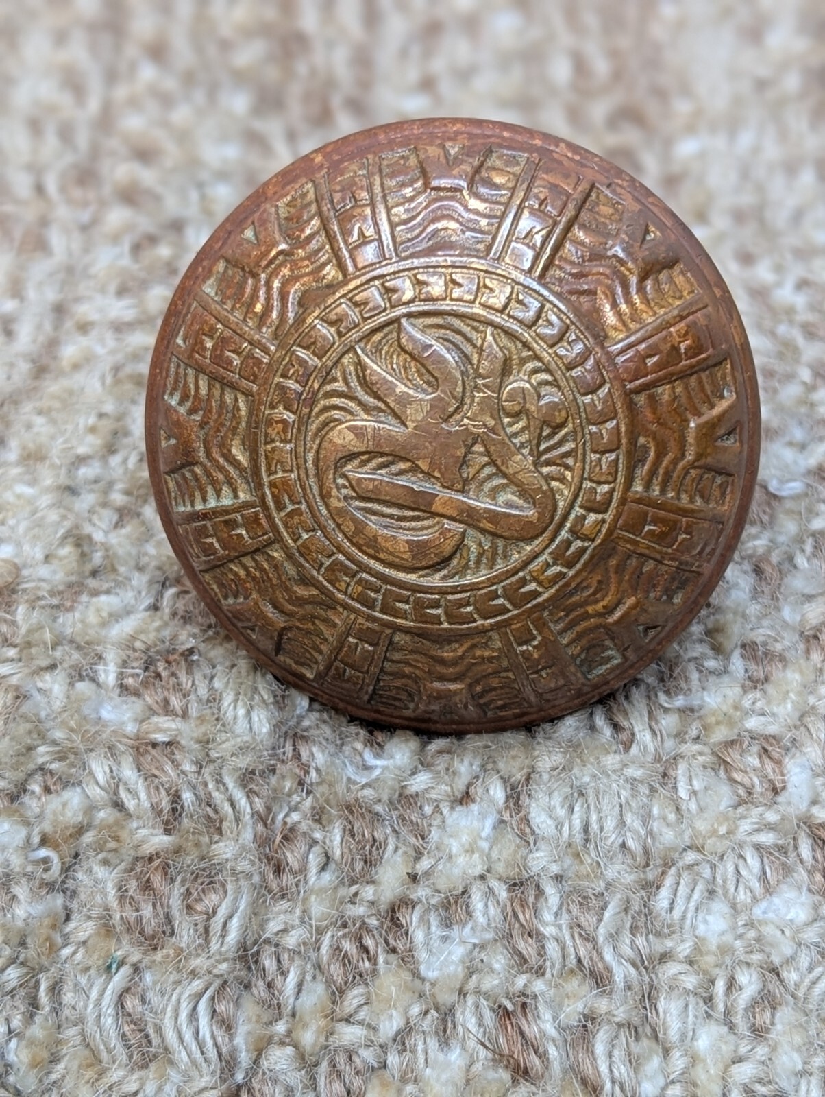 2 1/4″ Antique Mallory Wheeler Brass Door Knob Door Hardware Circa 1890