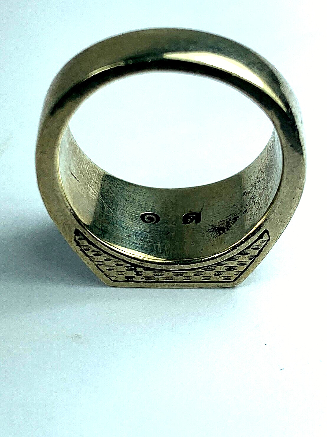 SIZE 10.5 US. REAL B. E. 2524 ALPACA BUDDHA NANG KWAK LP RUAY RING THAI AMULET